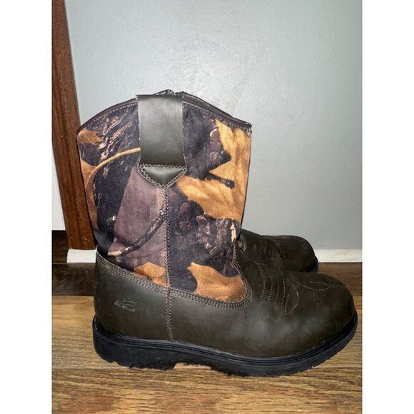 DEER STAGS KIDS' TOUR IN DARK BROWN/CAMOSIZE 7M - Picture 1 of 11